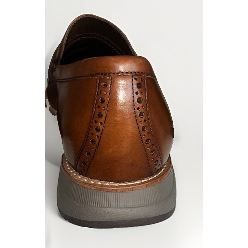 Johnston & Murphy Vaughn Penny Loafers Cognac Brown Leather Mens Size 8 NEW - Picture 6 of 8